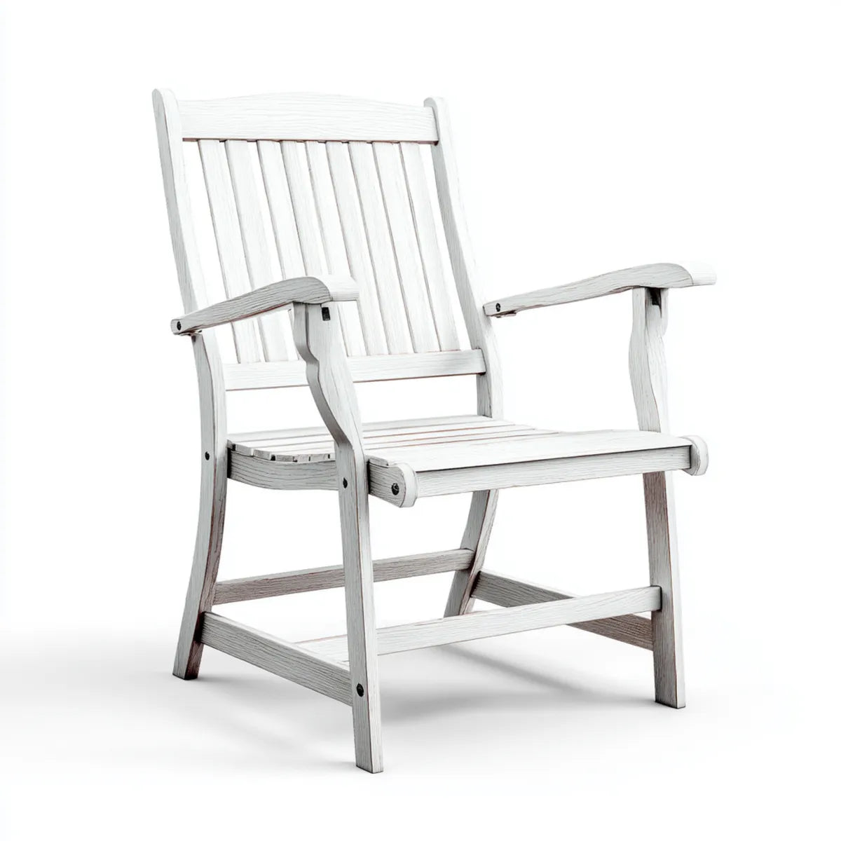 Fotel w salonie Fotel ogrodowy Biały 80 x 78 x 105 cm z litego drewna acacia