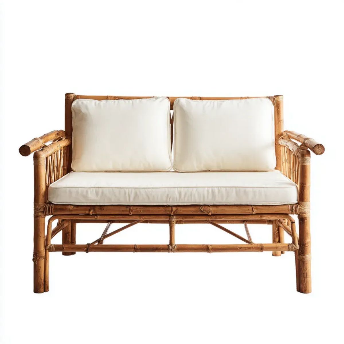 Sofa ogrodowa, Ogród Tapcopcopc 2 miejsca w Tapcopcopc z niebieskimi poduszkami, 120 x 70 x 80 cm